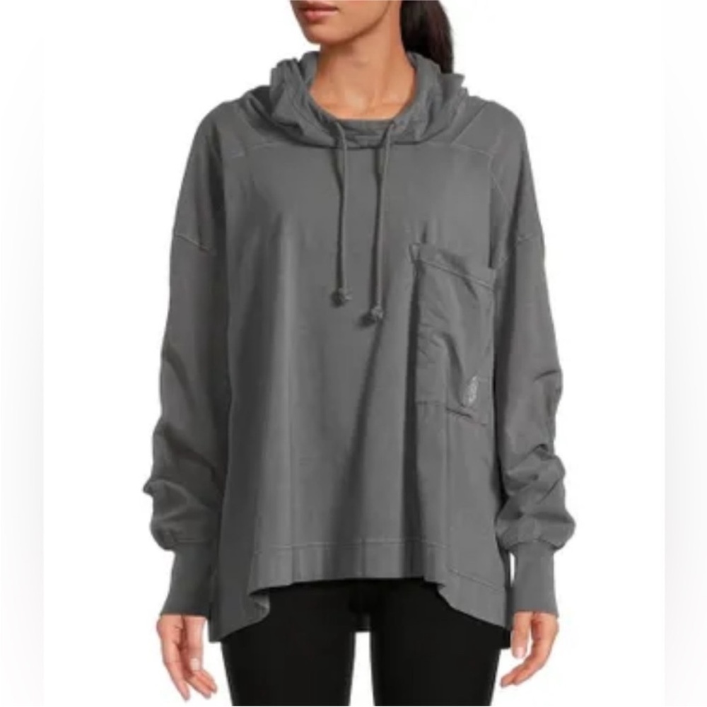 NWT Free People Movement Hot Shot Hooded Layer in Sage Stone Size Small